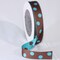 The Ribbon People Blue and Brown Polka Dot Woven Craft Ribbon 1" x 54 Yards
